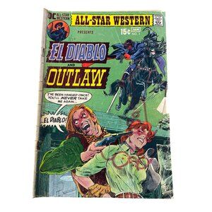 DC Comics All Star Western Presents El Diablo & Outlaw Jan #3 1970-1971 Vintage